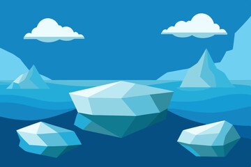 iceberg vector illustration