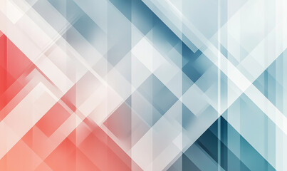 Obraz premium Modern dynamic crisp cerulean, coral, and white design, blending refreshing colors for a vibrant look