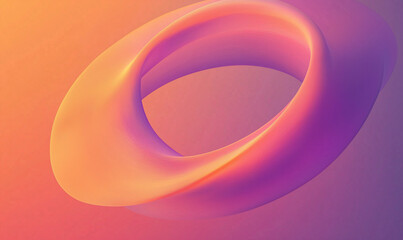 Obraz premium Sunset orange and warm violet spiral with flowing motion, evoking a sense of dynamic energy and beauty