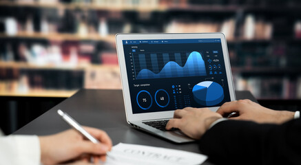 Business data dashboard provide brisk business intelligence analytic for marketing strategy planning