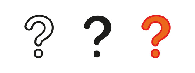 Fototapeta premium Question mark icon. Help and support symbol. Confusion vector illustration. FAQ information sign. Query and assistance pictogram. Problem-solving concept.