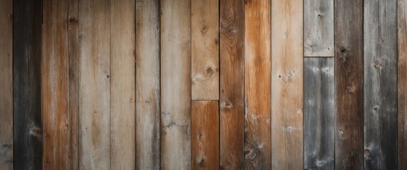 Textured wooden wall with varying shades of brown and gray tones