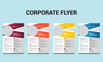 Corporate flyer design. Annual report brochure flyer template, cover design, business advertisement, magazine ads, catalog vector layout in A4 size
