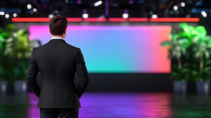 Fototapeta premium futuristic corporate performance summary with digital tiles