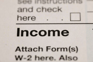 Tax form section requesting income information. A place to check a box and instructions on what to...