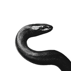 Black Mamba in studio lighting showcasing scales and texture