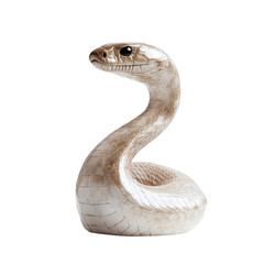 Fototapeta premium Regal cobra in vibrant jewel tones on white background