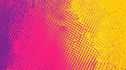Abstract Halftone Pattern: Vibrant Pink and Yellow Gradient