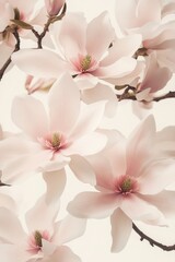 Naklejka premium Flowering tree branches with vibrant blossoms.