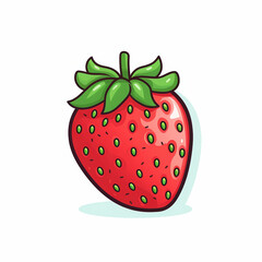 Obraz premium Juicy Strawberry Illustration