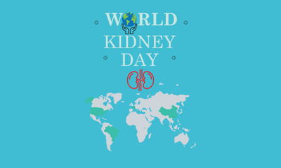 World Kidney Day creative poster. vector , eps 10