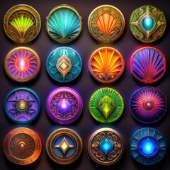 set of logos, icons, suitable for companies, prints, goods, company identity