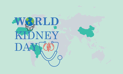 World Kidney Day creative poster. 