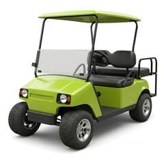Green Golf Cart with Roof and Off-Road Tires 