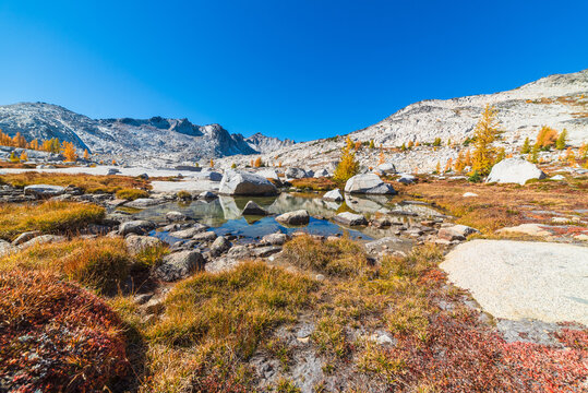 Incredible Fall Landscape High In The Alpine