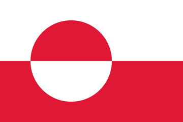 Official standardized national flag of Greenland