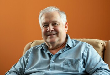 Obraz premium Natural light portrait of a 65-year-old male