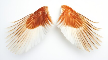 Fototapeta premium The wings showcase intricate orange and white patterns that highlight their unique structure