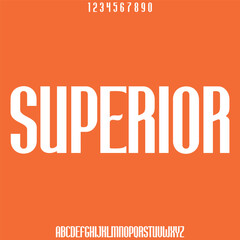 Decorative condensed display font vector