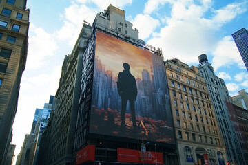 "Blank Outdoor Advertising Billboard for Commercial Promotion"