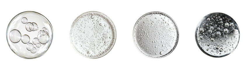 Transparent Water Bubbles Isolated on White Background set 