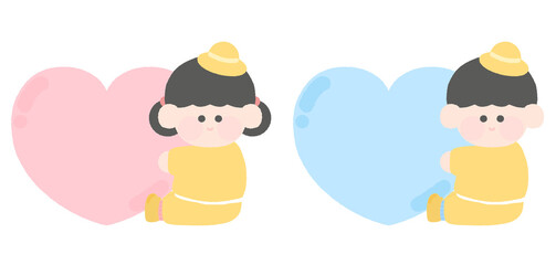 유치원 어린이집 신학기 이름표 네임택 일러스트