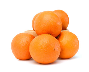 Nice fresh orange isolated on a white background