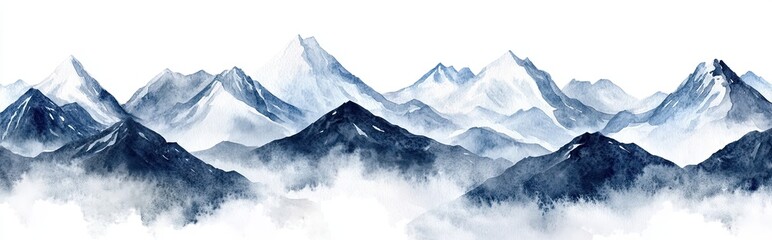 A breathtaking view of winter mountains in the Caucasus, including Elbrus