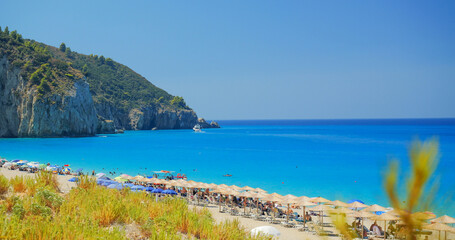 Obraz premium Mylos, one of the most beautiful beaches in Lefkada island, Greece
