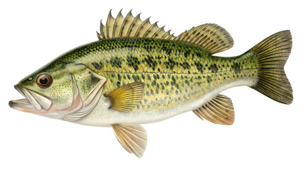 Fototapeta premium Spotted Bass on Transparent Background