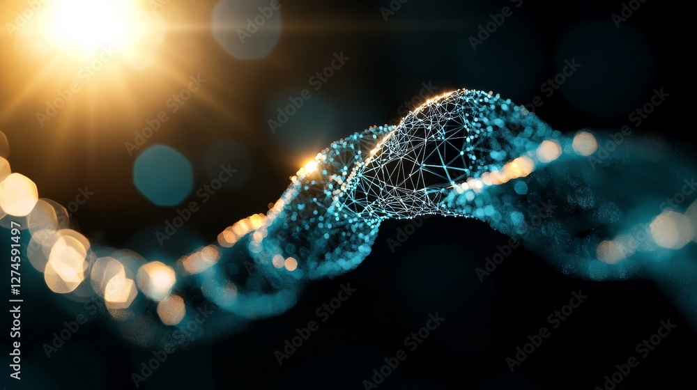 Poster the visualization of big data takes center stage against a mesmerizing abstract blue digital backgro
