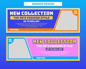 Fashion banner design with vintage color