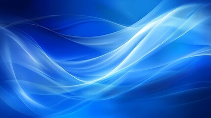 Abstract Blue Waves Flowing Design Background