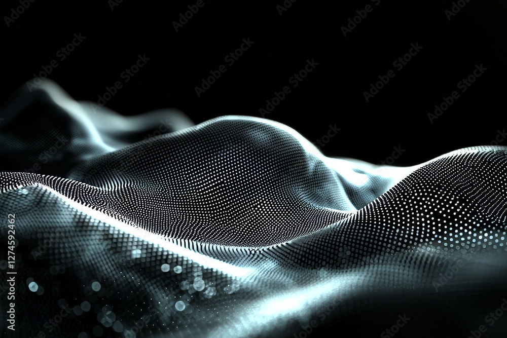 Poster background of network technology, representing an abstract science concept with ai stock and a sci-f