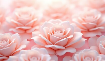 Fototapeta premium watercolor pink roses pattern for creative backgrounds