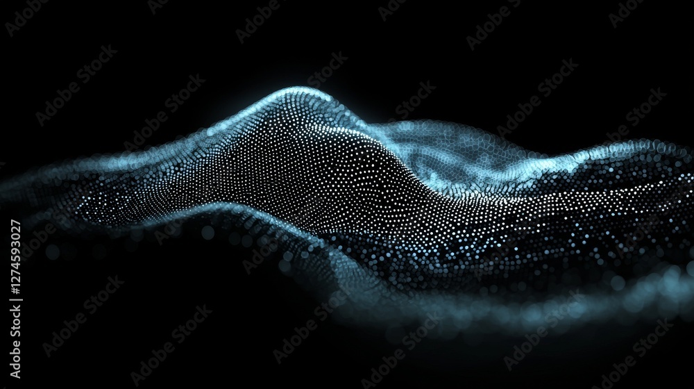 Poster the background is a futuristic hud illustration consisting of an abstract form with connected lines 