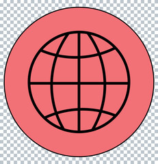 Globe icon. Earth icon in vector illustration. 