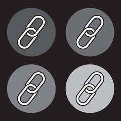 Link icon Isolated on white background vector set