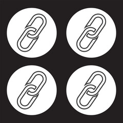 Link icon Simple outline vector logo