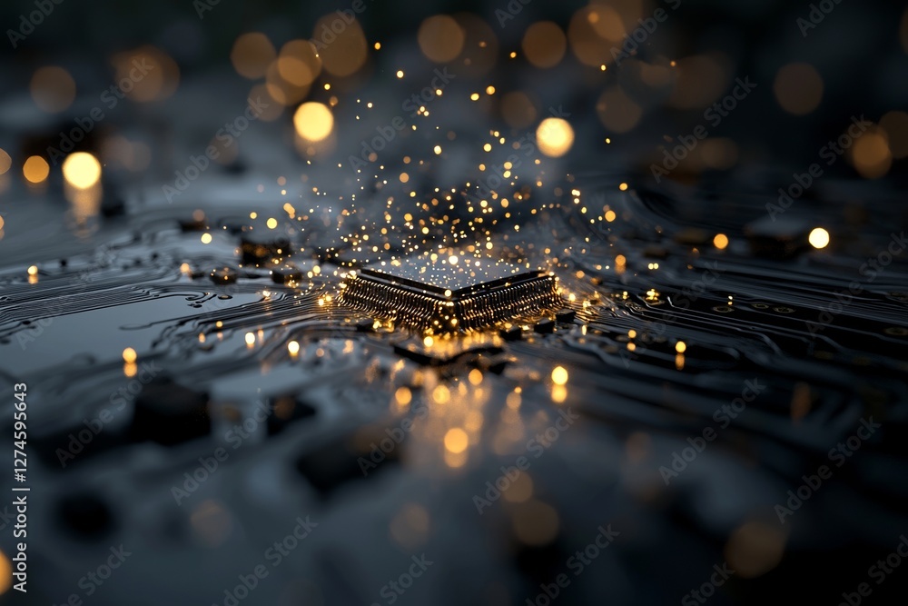 Poster modern computer background featuring an abstract creative coding illustration, symbolizing software 