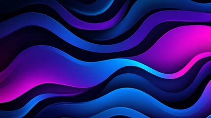 Abstract Wavy Background Design in Blue and Purple Hues