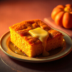 Honey Butter Cornbread - Sweet Cornbread with Melting Butter