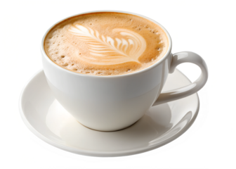 Delicious latte art in a cozy cafe setting