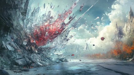 Shattered Crystal Colossus: A Fantasy Realm Unveiled