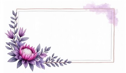 floral greeting card backdrop with violet blossoms