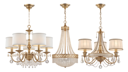 Gold chandeliers for stylish indoor lighting