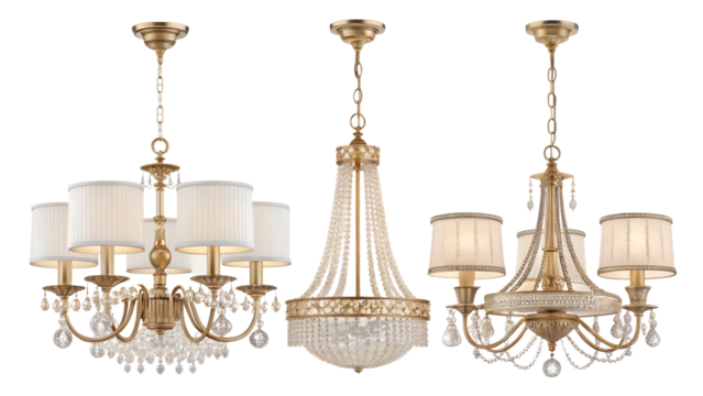 Gold chandeliers for stylish indoor lighting