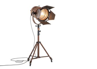 Spotlight on a vintage studio lighting setup
