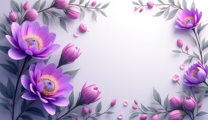 elegant lilac flower frame for special occasions