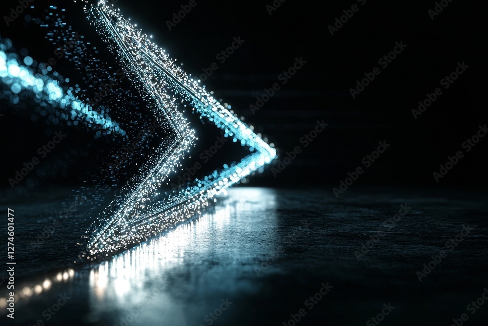 Poster the concept of cyber data and density is visually represented by an abstract digital population holo